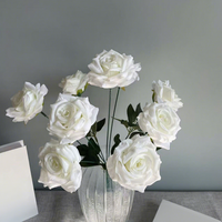 Groothandel Bulk Zijde 9-koppige Kunstmatige Rozen Bloemstuk DIY Materiaal Bruiloft Verjaardag Feest Bruids Bloemdecoratie