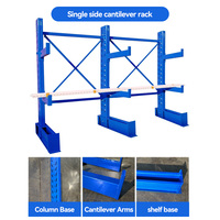 Étagère de rangement à 3/4 niveaux Étagère en porte-à-faux robuste Tuyau en PVC Tuyau de rayonnage en porte-à-faux Tube en acier inoxydable Étagère en bois bleu