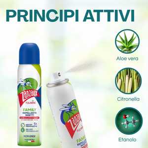 Spray Repellente per Insetti Zanzaux Family, Protezione 5 Ore, Non Irritante, Prodotto in Italia - Product Image 4
