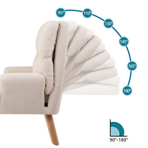 Ensemble chaise d'appoint avec pouf - Product Image 6