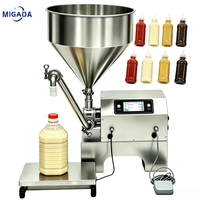 Machine de remplissage de sauces à prix de gros, doseuse pondérale avec trémie de 30 L pour confiture, fromage, ketchup, vinaigrette, mayonnaise