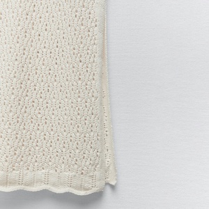 เดรสแฟชั่นดีไซน์ใหม่ ผ้าฝ้าย 100% เซ็กซี่ ผ่าข้าง เดรสเว้าลายฉลุ เดรสผ้าตาข่ายถักลายแจ็คการ์ด - Product Image 6