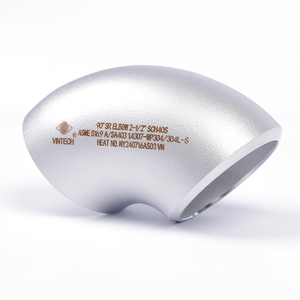 Codo de 90 Grados de Acero Inoxidable ASME B16.9 A SA403, Curva de Cabeza Redonda, Sin Costura, Estándar - Product Image 2