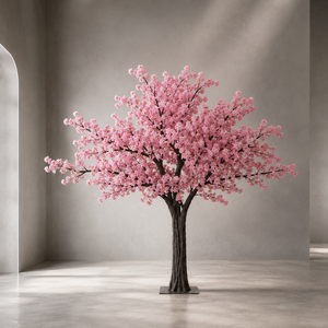 Arbre de <span class=keywords><strong>cerisier</strong></span> artificiel rose fait main sur mesure avec base <span class=keywords><strong>en</strong></span> métal pour mariage, Noël, événements commerciaux - Product Image 3