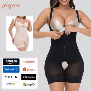 Faja Moldeadora <span class=keywords><strong>de</strong></span> Malla con Cremallera en Glúteos, Tirantes Ajustables, Control <span class=keywords><strong>de</strong></span> Abdomen, Corsé Reductor para Mujer al por Mayor - Product Image 1