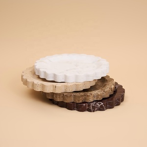 Tùy Chỉnh Thân Thiện Với Môi Đá Thực Phẩm Phục Vụ Khay Ăn Trái Cây Tấm Nhà Khách Sạn Nhà Bếp Trang Trí Nội Thất Bằng Đá Cẩm Thạch Phục Vụ Hiển Thị Khay - Product Image 2