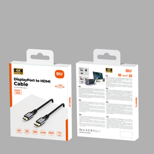 1.5m dp để HDMI Cáp DisplayPort để HDMI cáp cho máy tính xách tay Máy tính để bàn Màn hình máy tính <span class=keywords><strong>TV</strong></span> 4K kết nối video cho rạp hát tại nhà - Product Image 2