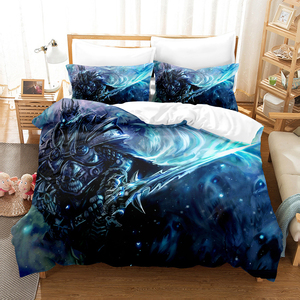 그림 맞춤형 면 3D 인쇄 침대 시트 세트 어린이를위한 침구 세트 - Product Image 3