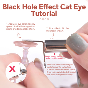 Juego de Herramientas Magnéticas para Uñas con Forma de Ojo de Gato en Y, Doble Cara, con Efecto de Agujero Negro, Herramientas Magnéticas para Arte de Uñas, Esmalte de Gel DIY - Product Image 6