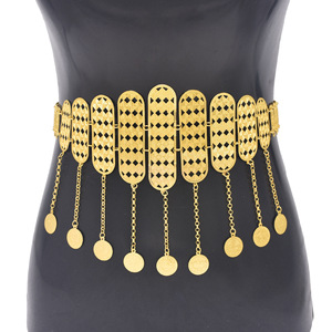 Cadena de cintura de diamante hueco con colgante de moneda, joyería para el cuerpo, cadena para el ombligo, para el ombligo Piercing, accesorios de cadena para mujer - Product Image 3