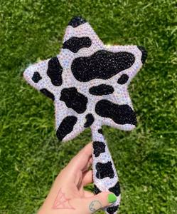 Miroir de maquillage princesse de luxe à main brillant Rhinestone Star Bling Diamond Round ou Square Glass Lovely Makeup Mirror - Product Image 6