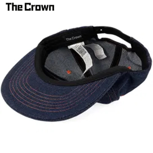 Custom Logo 5 Panel Structured Denim <b>Flat</b> Brim Hat Wholesale Bulk Woven Patch <b>Cap</b> With Single Row Snapback Manufacturer - Product Image 2