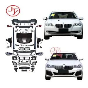 Suitable for BMW F10 F18 11-17 to G30 G38 M5 body kit front and rear bumpers side skirts hood grille mudguard lights, rear di