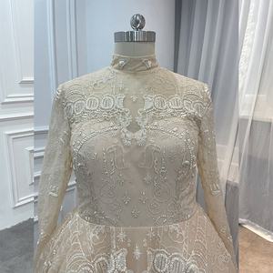 Toptan şampanya uzun kollu artı boyutu nedime akşam balo önlük - Product Image 4