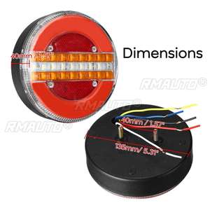 2 Luces Traseras LED Dinámicas de 24V para Remolque, Camión, Luz de Freno, DRL, Luz de Señal de Giro, Luz Estroboscópica para Auto, Barco, Autobús, Camioneta, Caravana - Product Image 5