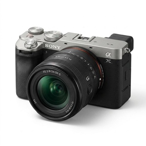 Vente en gros d'appareils photo Sony Alpha 7C A7C d'occasion avec objectif 24-50 mm f/2.8 G, kit 24,2 MP, vidéo 4K, configuration professionnelle compacte pour vlogging et <span class=keywords><strong>photographie</strong></span> - Product Image 1