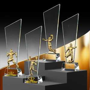 Trophée Sportif Best-Seller en Cristal K9 avec Figurine d'Athlète Plaquée Or, Gravure Personnalisée pour MVP, <span class=keywords><strong>Champion</strong></span> et Reconnaissance d'Équipe - Product Image 2