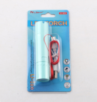 Grosir senter LED USB Mini kuat Logo kustom badan ABS untuk berkemah dan perjalanan