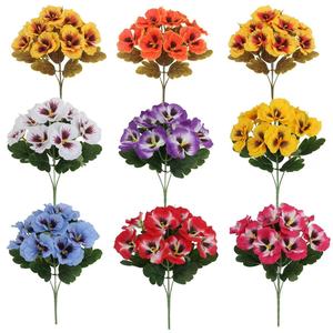 Bouquets artificiels de primulas et de phalaenopsis, fleurs artificielles pour la décoration florale de la maison, aménagement paysager de mariage, vente en gros disponible - Product Image 2