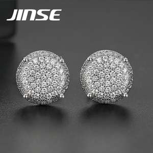 JINSE Anting-Anting Anak Laki-laki Wanita, Perhiasan Giwang Turki Cantik Cantik Cantik Trendi Bentuk Bundar - Product Image 2