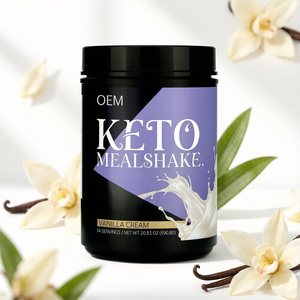 Batido de Proteínas Keto para Adultos OEM, 590.80g, Sabor Crema de Vainilla, 14 Porciones, Batido Sustituto de Comida para Dieta Cetogénica Natural - Product Image 2