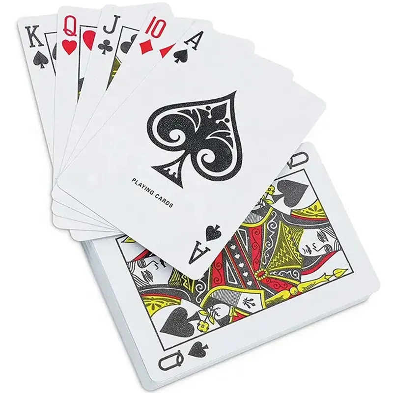 Kartu Kertas PVC tahan air Foil emas hitam Matte Premium dewasa kartu permainan sesuai pesanan permainan keluarga kartu bermain tahan air