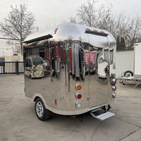 Carrito de Comida Móvil de Acero Inoxidable para Barbacoa y Comida Callejera con Servicio de Dulces y Papas Fritas, Resistente al Óxido, con GPS, Nueva Unidad Comercial