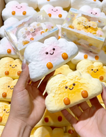 Jouets alimentaires moelleux Hachimi Cloud Cotton Candy en mousse PU à remontée lente pour le soulagement du stress, nouveauté à presser, vente en gros