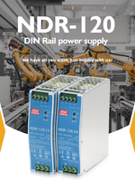 Mean Well NDR-120-24 120W 24V 5A Boîtier métallique Alimentation sur rail Din pour système de contrôle industriel