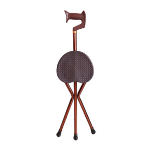 <b>Folding</b> Cane <b>Stool</b> For Elderly Adjustable Three Legged With Soft Grip Handle Support Walking Aid - Product Image 2