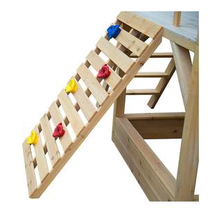 Casa <span class=keywords><strong>de</strong></span> Juguete Grande <span class=keywords><strong>de</strong></span> <span class=keywords><strong>Madera</strong></span> para Niños, Ecológica y Segura para Exteriores con Estructura para Escalar y Tobogán - Product Image 5