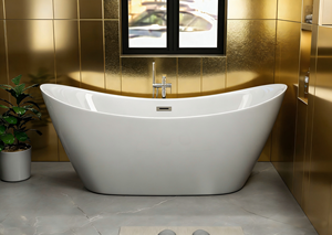 <span class=keywords><strong>Baignoire</strong></span> autoportante ronde en acrylique Suly Merlin, à deux extrémités surélevées, moderne, pour appartement, villa, hôtel, bain profond de haute qualité - Product Image 4