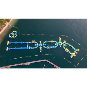 Parque aquático inflável Parque diversões comercial estilo oceano Parque aquático flutuante inflável - Product Image 4