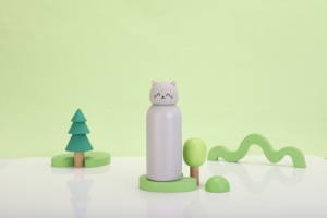 Nouvelle Arrivée en Gros : Gourde Sport Thermos Série Zoo Originale - Bouteille d'Eau à Large Ouverture 350ml 500ml avec Couvercles 3D Mignons - Product Image 4