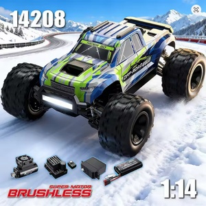 MJX HYPER GO 1/14 Nouvelle Voiture Télécommandée Brushless 14208 41KM/H Haute Vitesse Monster Truck Tout-Terrain Véhicule d'Escalade RTR Jouet - Product Image 2