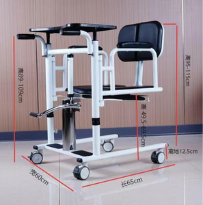 Multi-Function Patient Transfer Lift, Manual Hydraulic Elderly Shift <strong>Chair</strong> with Bedpan, Nursing <strong>Mobility</strong> Aid for Home Use - Product Image 3