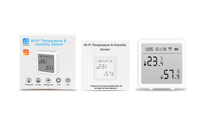 Tuya WiFi sensore di umidità di temperatura di controllo vocale TH01 colore bianco igrometro termometro sensore per cantina di vino ripostiglio - Product Image 6