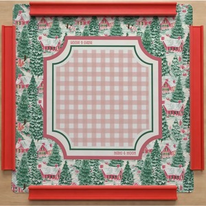 Tuiles de Mahjong en Acrylique Faux Jade Rose à 4 Couches, Thème de Noël, Tapis de Mahjong de Noël, Luxe Moderne - Product Image 4