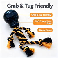 Juguete Masticable para Perros con Forma de Calavera de Peluche - Popular para la Interacción Diaria