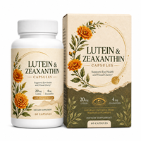 Vitamines pour les yeux OEM Lutéine 20mg & Zéaxanthine 4mg avec extrait de pépins de raisin et de groseille noire pour la santé de la vue