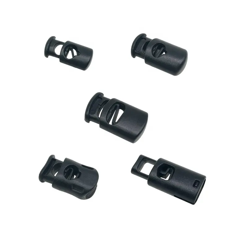 Wholesale Cord Stopper Plastic Spring Round Plastic Cord Stop Toggle Fastener Plastic Toggle Lock