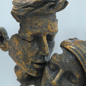 [Special Offer] Retro <b>Ornament</b> <b>Couple</b> Character Sculpture Epoxy Resin Customized Light Luxury Art Bar <b>Ornaments</b> Home Decor - Product Image 3
