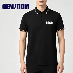 Wholesale Blank Short Sleeve Polo Stripe T-Shirts Printing Logo Homme T Shirt Printed Casual Plain Customized <b>Tshirts</b> For Men - Product Image 1