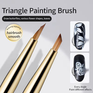 R S ongles triangulaire peinture brosse ongles Art français lignes rayures grille <span class=keywords><strong>papillon</strong></span> Triangle peinture stylo manucure outils - Product Image 3