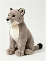 Peluche de cougare personnalisée OEM, modèle réaliste de faune, fabrication soignée, conception sur mesure pour la vente en gros