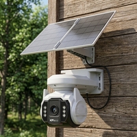 Caméra de sécurité PTZ solaire 4G avec audio bidirectionnel et vision nocturne, conception à 6 lampes, haut-parleur intégré, IP67, 3MP