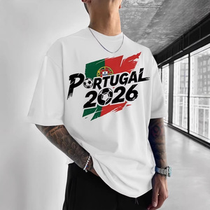 Portugal <b>Soccer</b> Jersey Men Crew Neck Short Sleeve Regular Fit Full Print Digital Printed Breathable 100% Polyester Sport - Product Image 4