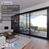 Système de porte coulissante pliante en aluminium à rupture de pont thermique, étanche, pour balcon extérieur moderne, pour usage hospitalier