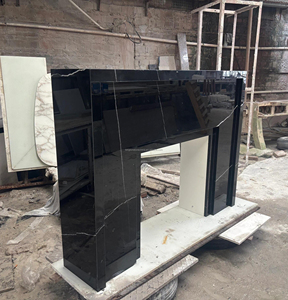Caminetto in marmo <span class=keywords><strong>Nero</strong></span> lucido per soggiorno, - Product Image 4