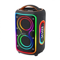 Enceinte portable BKK / OEM 80W IPX5 avec microphone intégré, longue autonomie de batterie, lumière LED RGB pour Boombox extérieur
